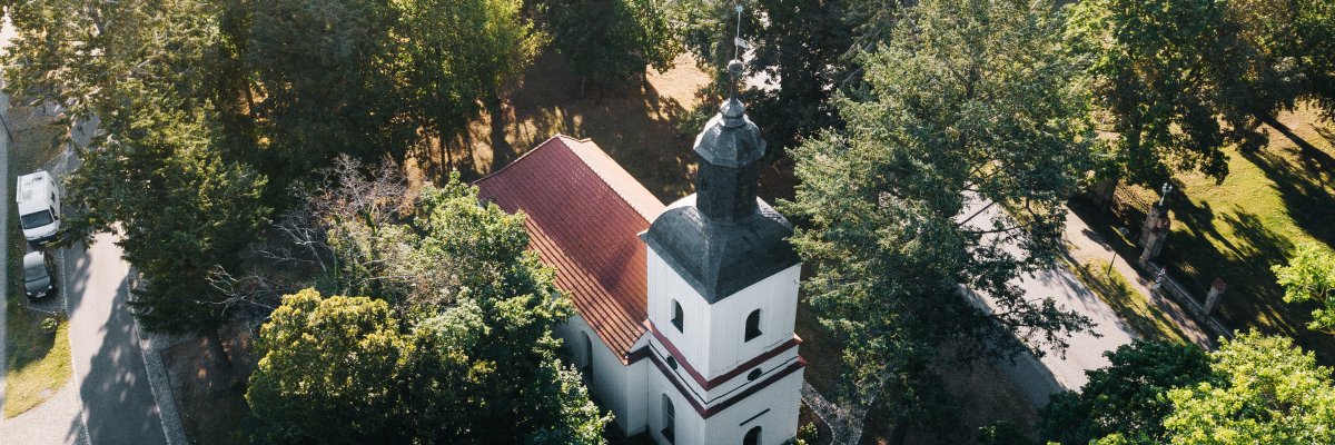Kirche Wansdorf von oben