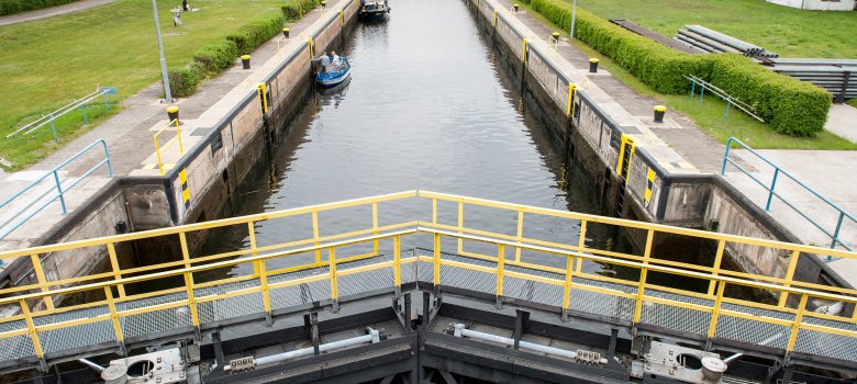 Schönwalder Schleuse von oben