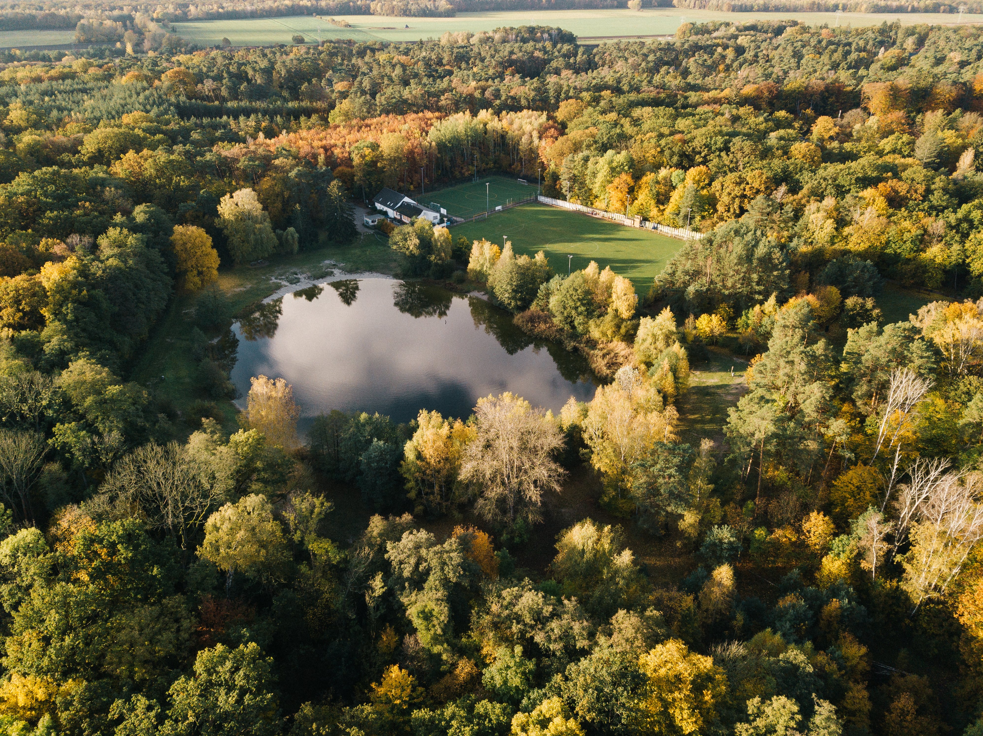 Strandbad von oben Strandbad von oben