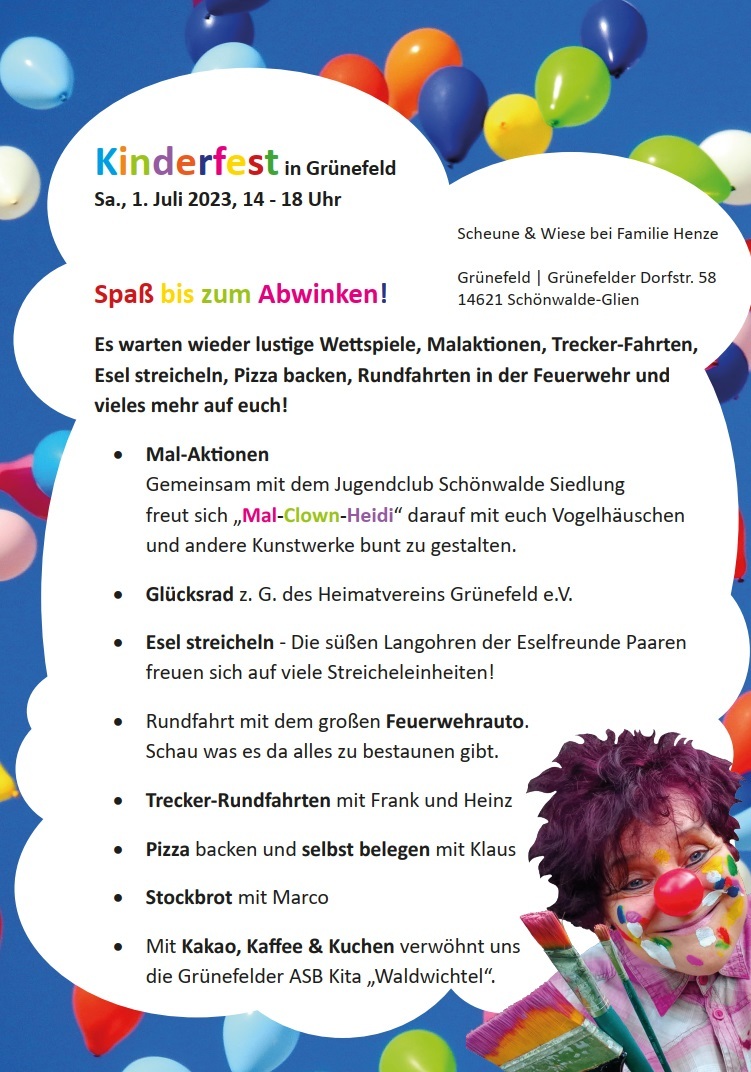 Kinderfest in Grünefeld