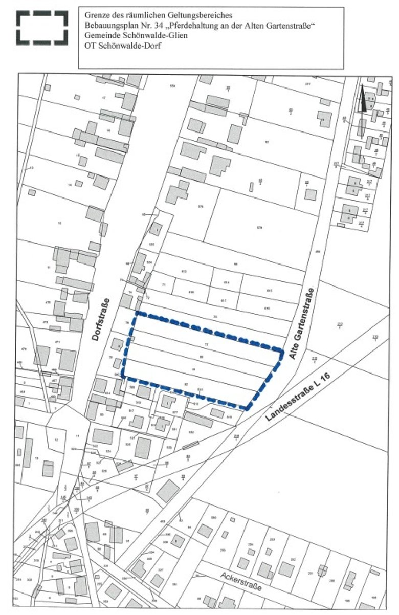 Karte BP Nr34 Pferdehaltung an der Alten Gartenstraße