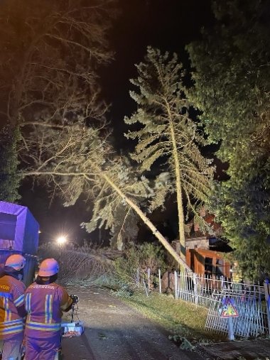 Sturmschäden am Wochenende - Einsatz FFW umgetürtzte Bäume im Straßenbereich