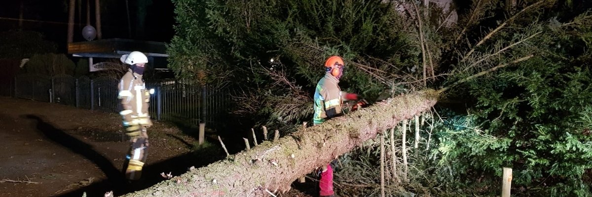 Sturmschäden am Wochenende - Einsatz FFW  Nacheinsatz Sturmschäden am Haus