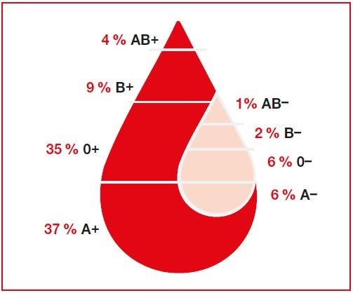 Blutgruppenverteilung in der Bevölkerung