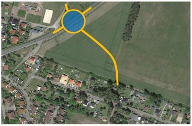 Kreisverkehr - Luftaufnahme Untersuchungsraum Kreisverkehr - Luftaufnahme Untersuchungsraum